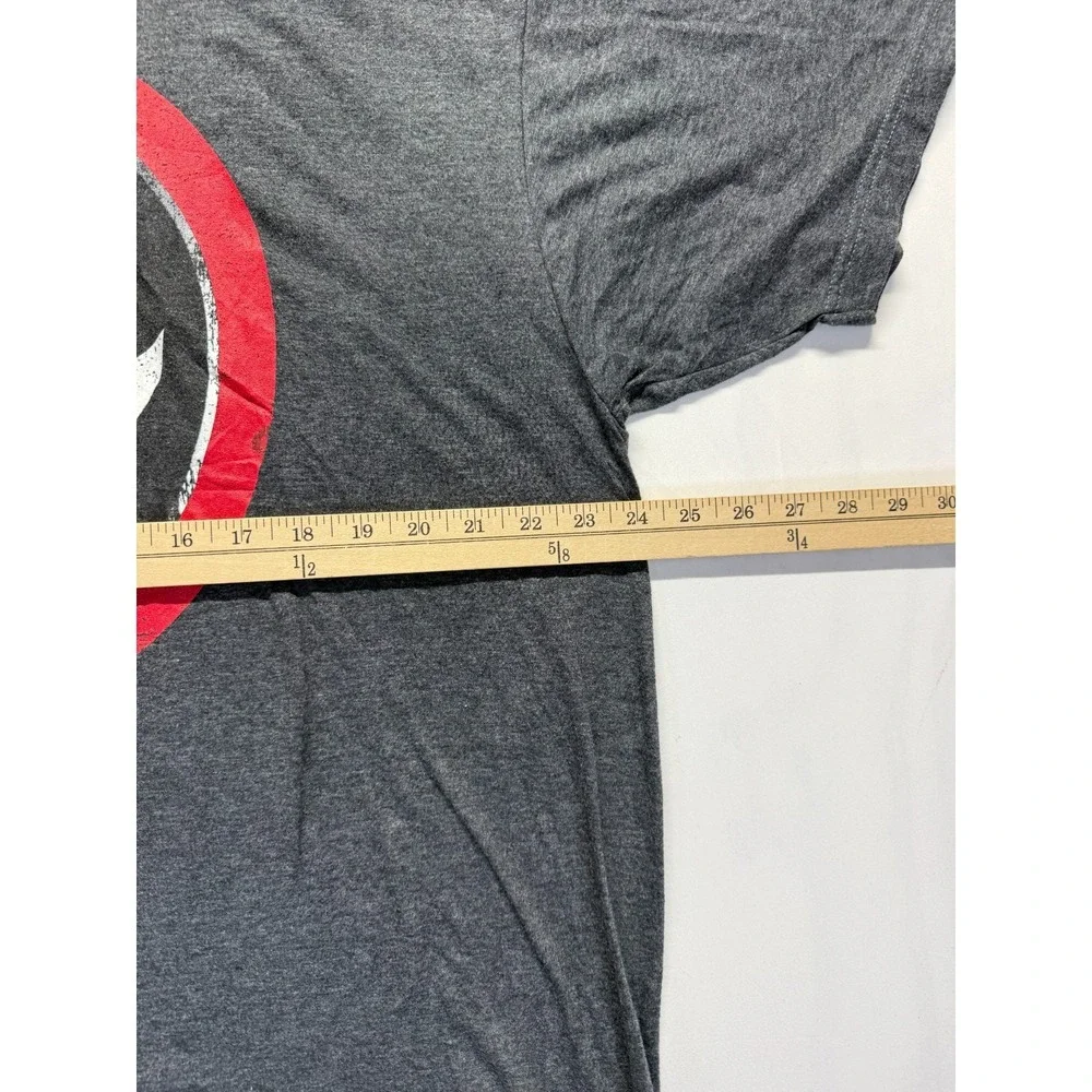 Marvel T Shirt Mens 2XL Heather Charcoal Gray Graphic Print Deadpool Distressed